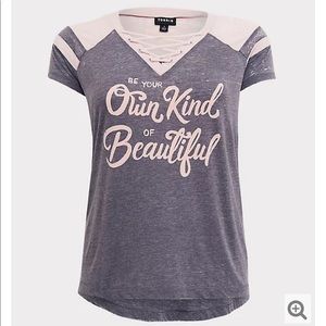 Torrid brand lace up football tee
